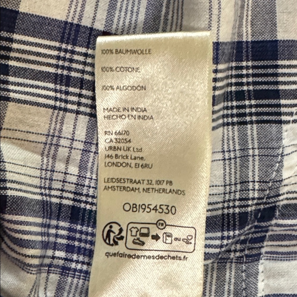 Pilcro Tie-Front Tunic Top Dress Blue Motif - Picture 12 of 15